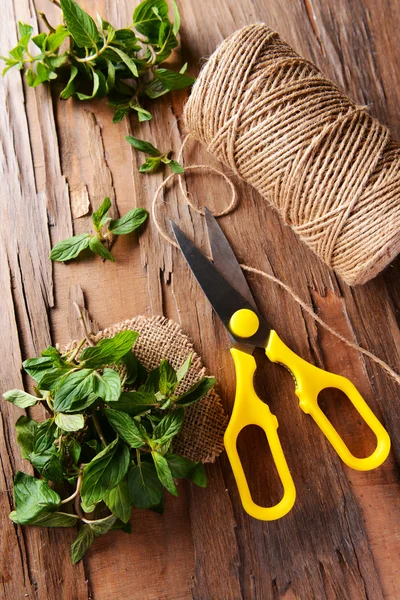 Menta en primer plano de la mesa — Foto de Stock