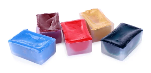 Watercolor paint cubes — Stock Photo, Image