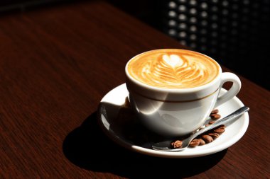 kahve ile sevimli bir kafede, çizim