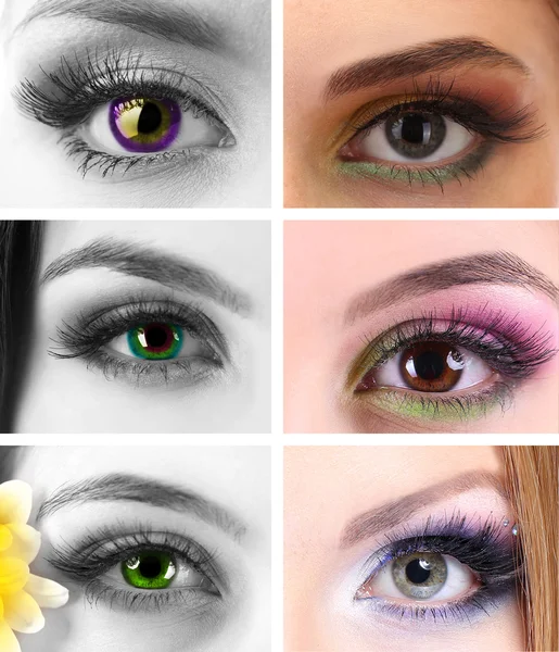 Collage de diferentes ojos — Foto de Stock