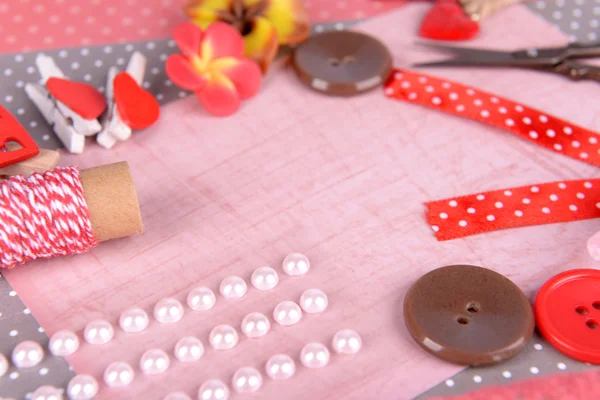 Scrapbooking craft materials — Stock Photo, Image