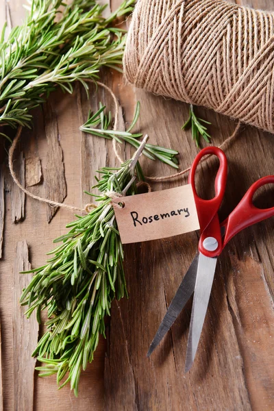 Rosemary na mesa close-up — Fotografia de Stock