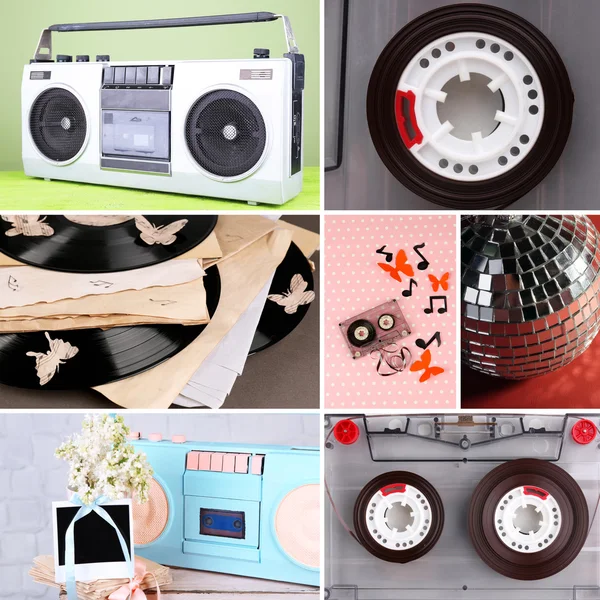 Retro Music collage — Stock Photo, Image