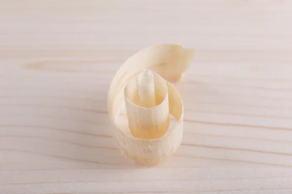 Wood shaving closeup — Stock Photo, Image