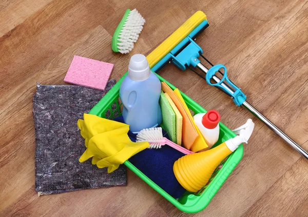 Collection of cleaning products — Stock Photo, Image
