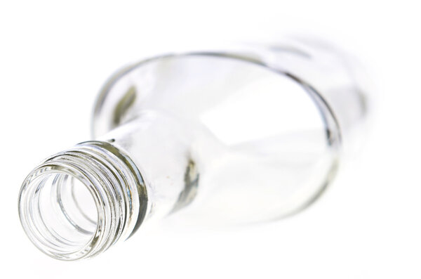 Empty glass bottle