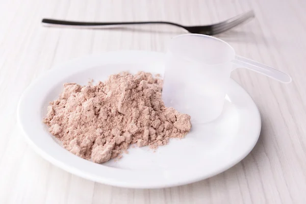 Peynir altı suyu protein tozu — Stok fotoğraf