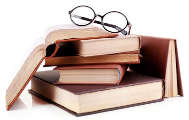 kitap, bir karışıklık ve gözlük