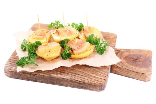 Baked potato with bacon — Stock Photo, Image