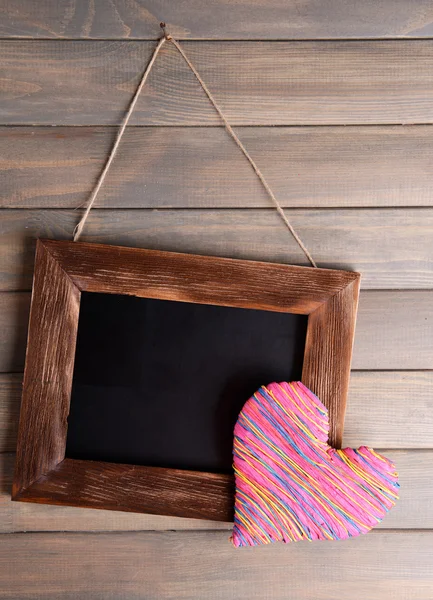 Vintage frame on wood — Stock Photo, Image