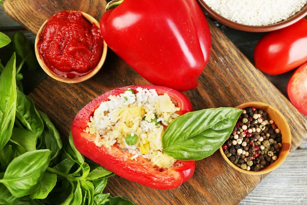 Stuffed peppers with meat and rice — Stock Photo, Image