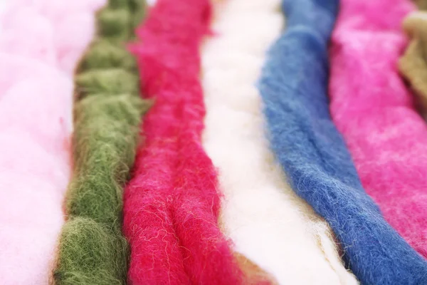 Multicolored wool for felting — Stock Photo, Image