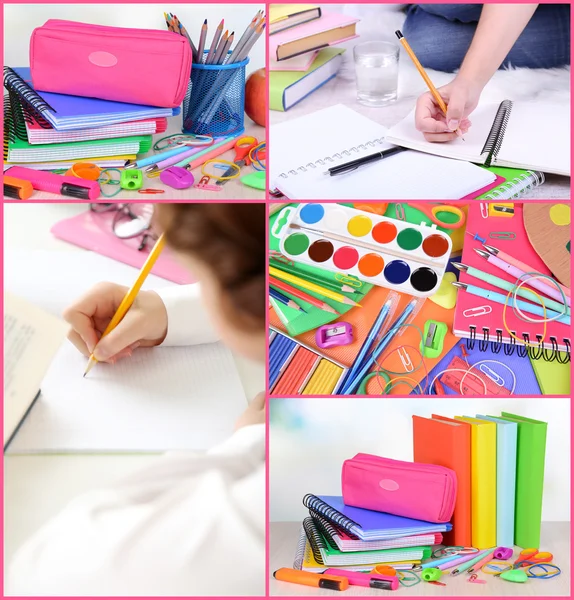 Colorful School collage — Stock Photo, Image
