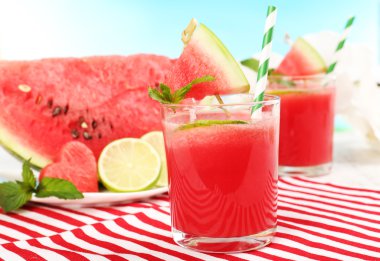 Masada karpuz kokteyli, yakın plan.