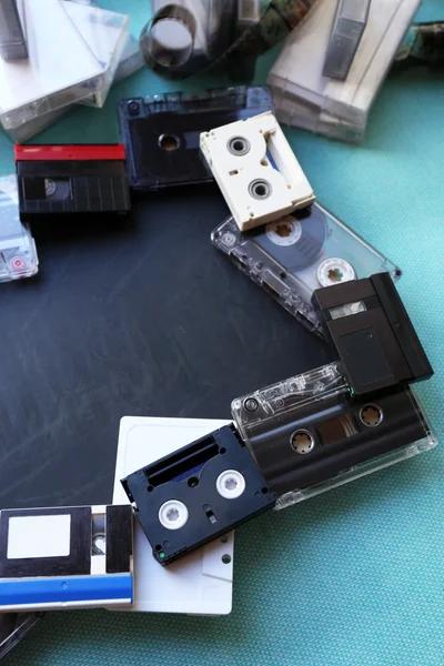 Collection of retro audio tapes — Stock Photo, Image