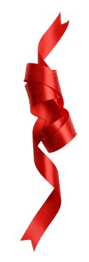 parlak kırmızı saten kurdele