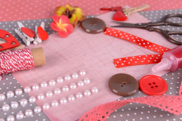 Scrapbooking craft materials — Stock Photo, Image