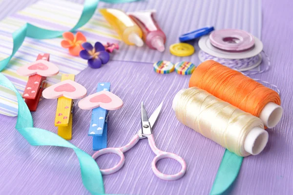 Scrapbooking craft materials — Stock Photo, Image