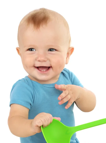 Portrait of cute baby, isolated on white — Stock Photo, Image