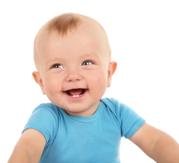 Portrait of cute baby, isolated on white — Stock Photo, Image