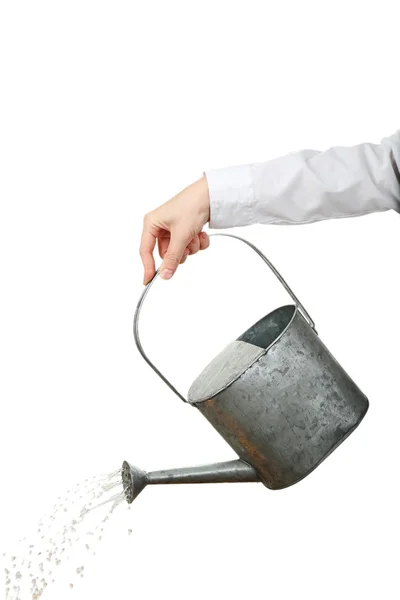 Hand of businesswoman pouring water — Stock Photo, Image