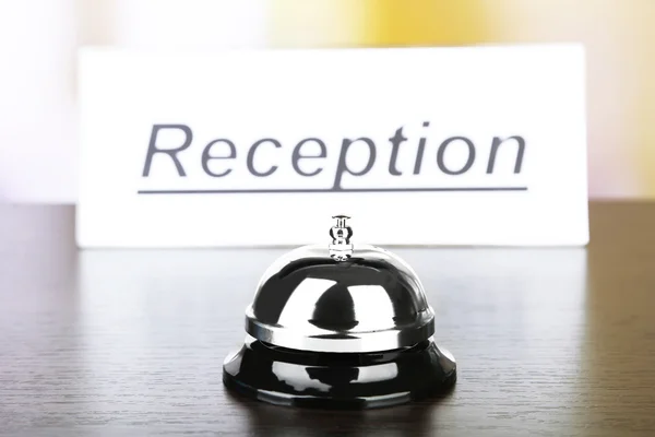 Reception bell on desk — Stock Photo, Image