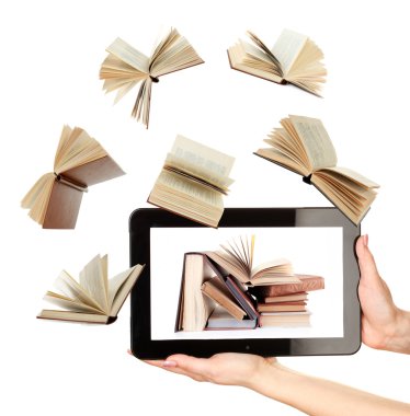 Tablet içinde uçan kitapları