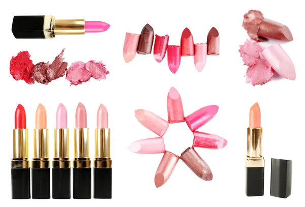 Collage of various lipsticks — Stock Photo, Image