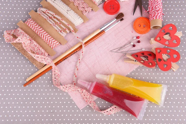 Scrapbooking craft materials — Stock Photo, Image