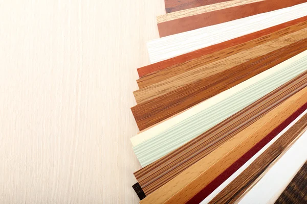Paleta de cores para móveis na mesa de close-up — Fotografia de Stock