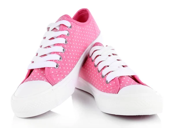 Pink trainers on white — Stock Photo, Image