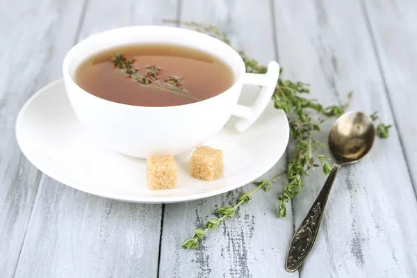 Cup of tasty herbal tea — Stock Photo, Image