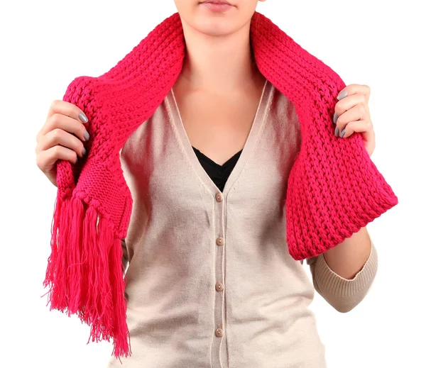 Женщина в шарфе — стоковое фото