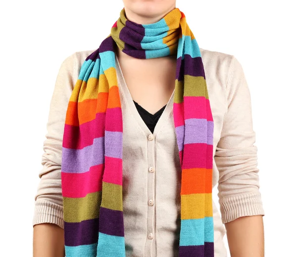 Woman wearing scarf — Stock Photo, Image