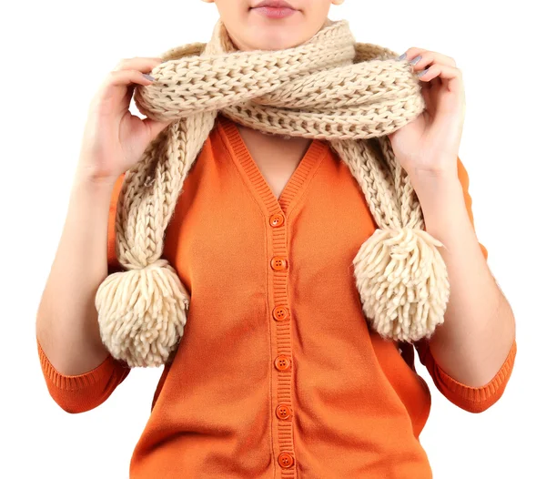 Женщина в шарфе — стоковое фото