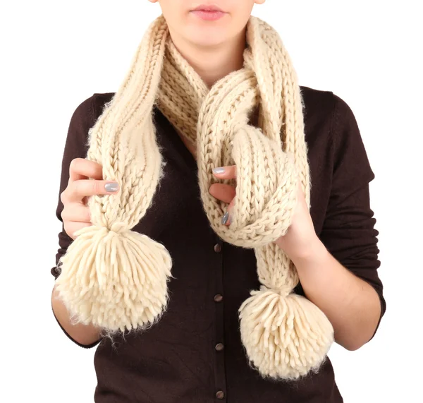 Woman wearing scarf — Stock Photo, Image