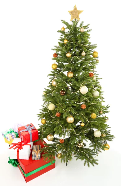 Gedecoreerde kerstboom — Stockfoto