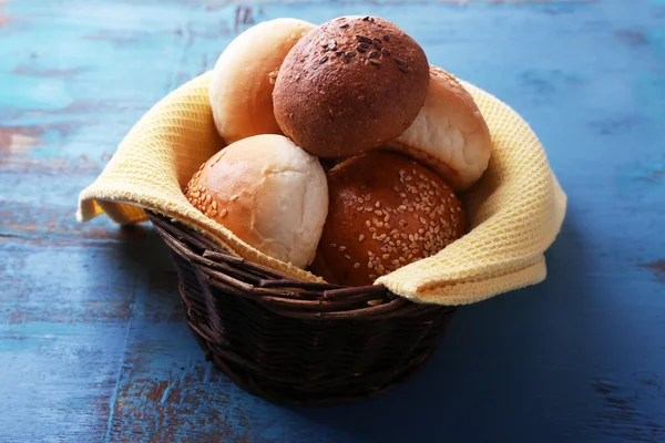 Tasty buns with sesame — Stock Photo, Image