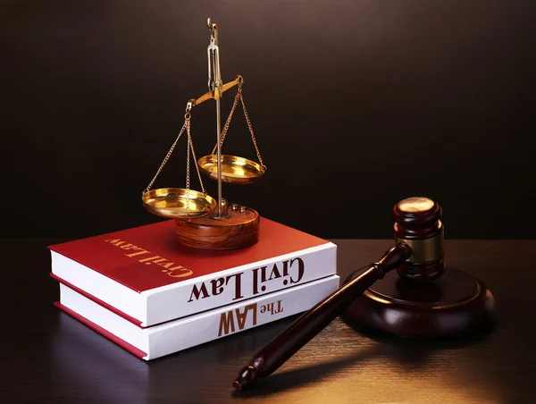 Books of Law on table — Stock Photo, Image