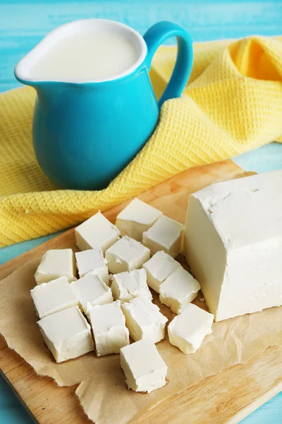 Fresh butter on cutting board — Stock Photo, Image