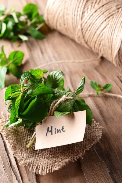 Mint di meja close-up — Stok Foto