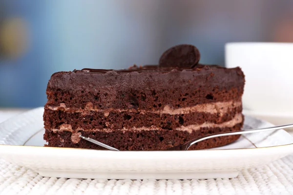 Pedazo de pastel de chocolate —  Fotos de Stock