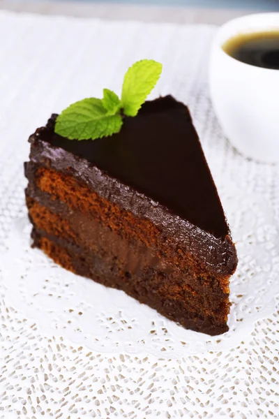 Piece of chocolate cake — Stock Photo, Image