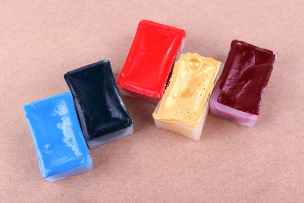 Watercolor paint cubes — Stock Photo, Image