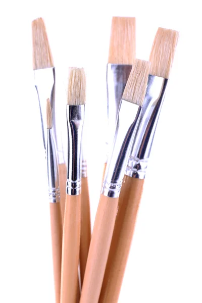 Paint brushes on white — Stock Photo, Image