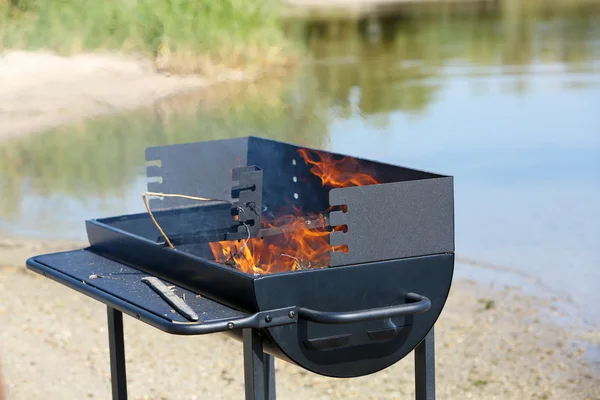 Barbecue sulla spiaggia — Foto Stock