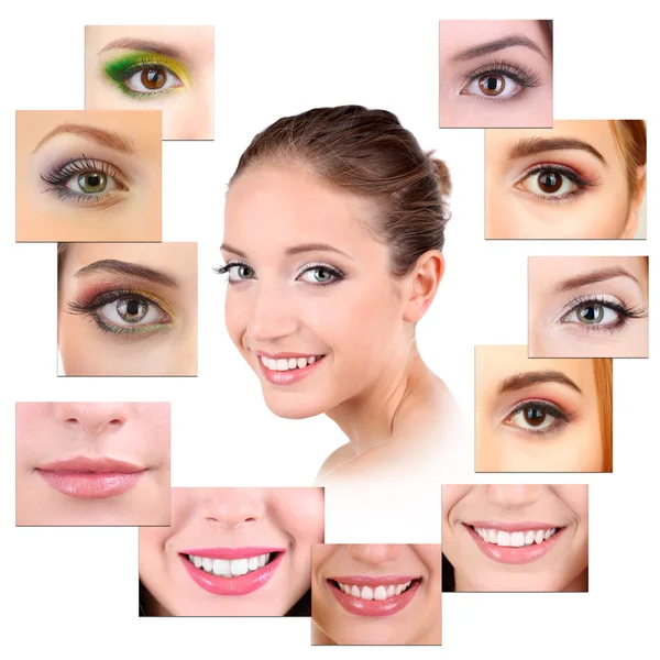 Plastische Chirurgie Foto Collage — Stockfoto