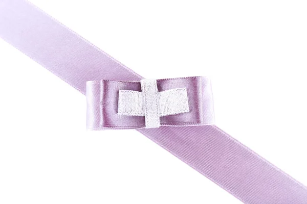 Lilac ribbon and bow — Stock Photo, Image