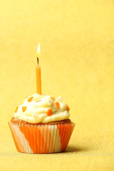 Delicious birthday cupcake — Stock Photo, Image