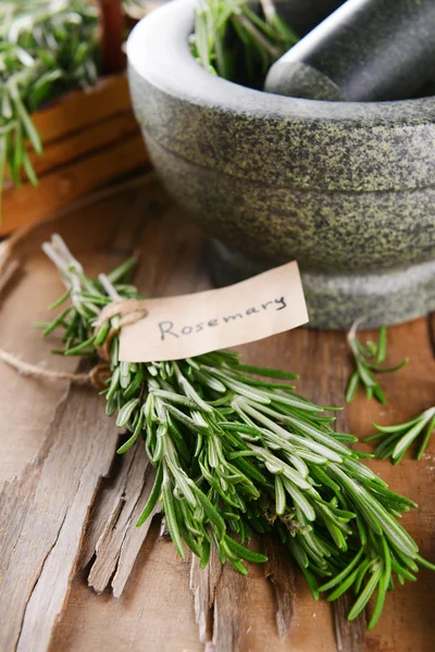 Rosemary na mesa close-up — Fotografia de Stock